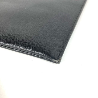 Saint Laurent Clutch Logo Leather Black — view 6
