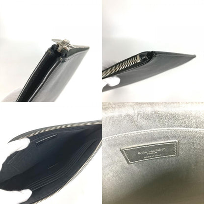 Saint Laurent Clutch Logo Leather Black — view 8