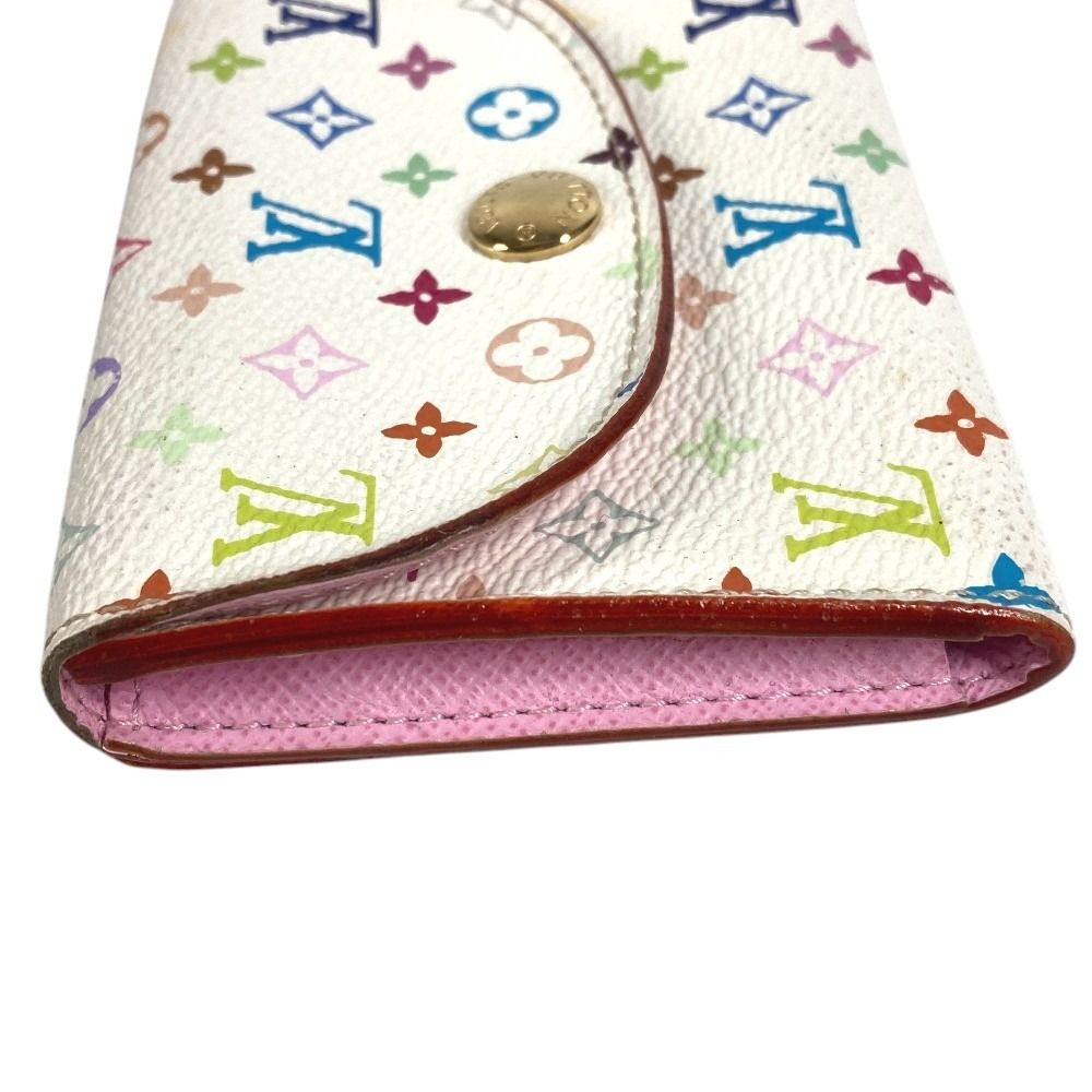 Louis Vuitton Card Case Business Holder Monogram Multicolor Canvas Blanc White — view 3