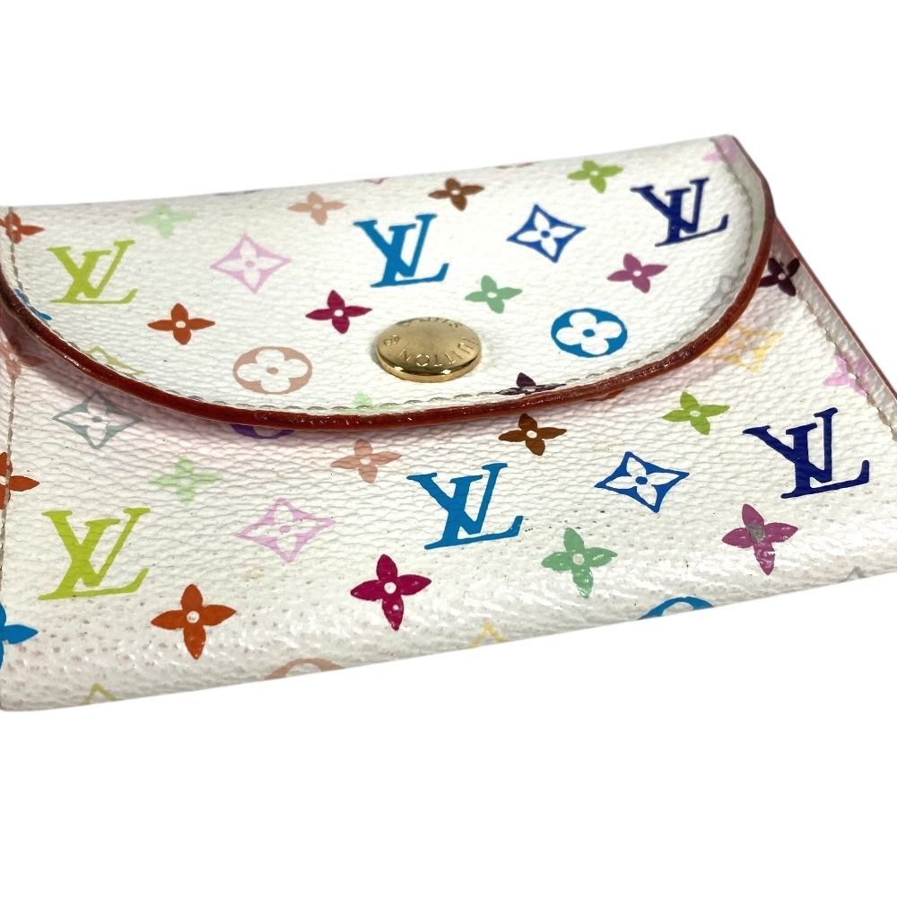 Louis Vuitton Card Case Business Holder Monogram Multicolor Canvas Blanc White — view 4