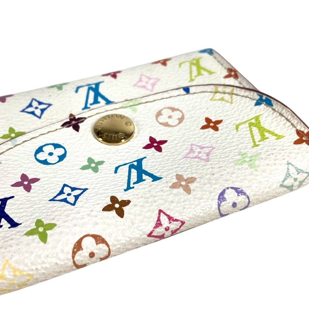 Louis Vuitton Card Case Business Holder Monogram Multicolor Canvas Blanc White — view 6