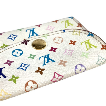 Louis Vuitton Card Case Business Holder Monogram Multicolor Canvas Blanc White — view 6