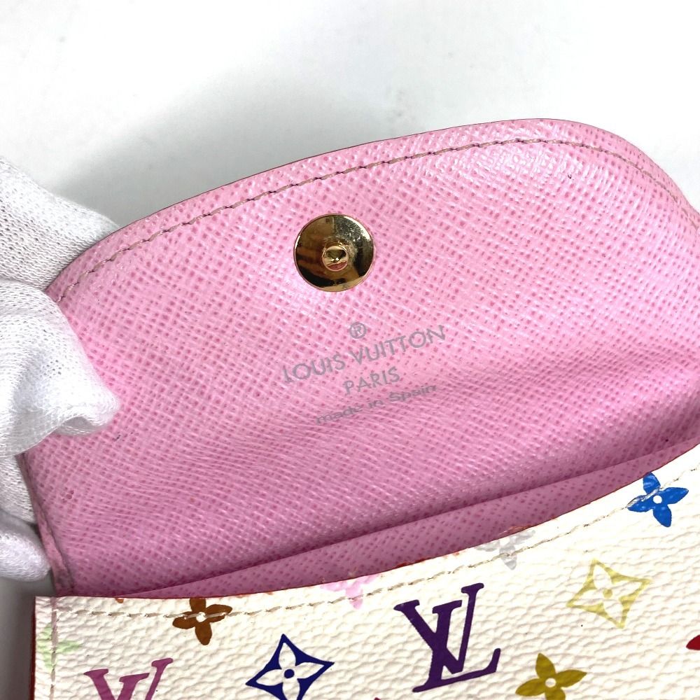 Louis Vuitton Card Case Business Holder Monogram Multicolor Canvas Blanc White — view 8