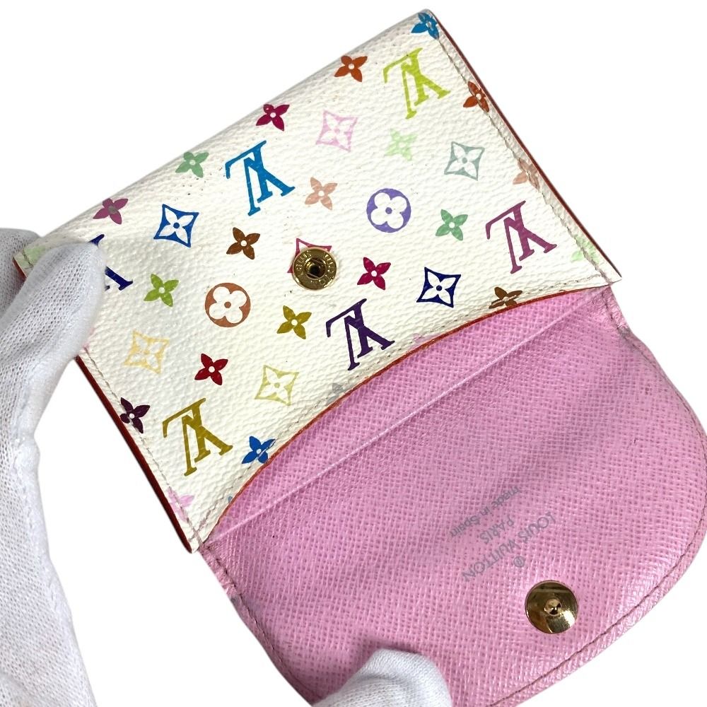 Louis Vuitton Card Case Business Holder Monogram Multicolor Canvas Blanc White — view 7