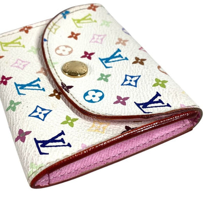 Louis Vuitton Card Case Business Holder Monogram Multicolor Canvas Blanc White — view 5