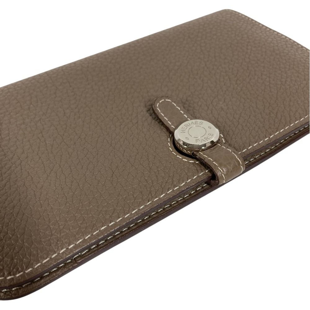 Hermes Wallet Dogon Duo GM Togo Etoupe Gray — view 3