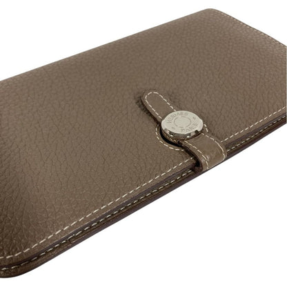 Hermes Wallet Dogon Duo GM Togo Etoupe Gray — view 3