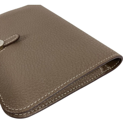 Hermes Wallet Dogon Duo GM Togo Etoupe Gray — view 4