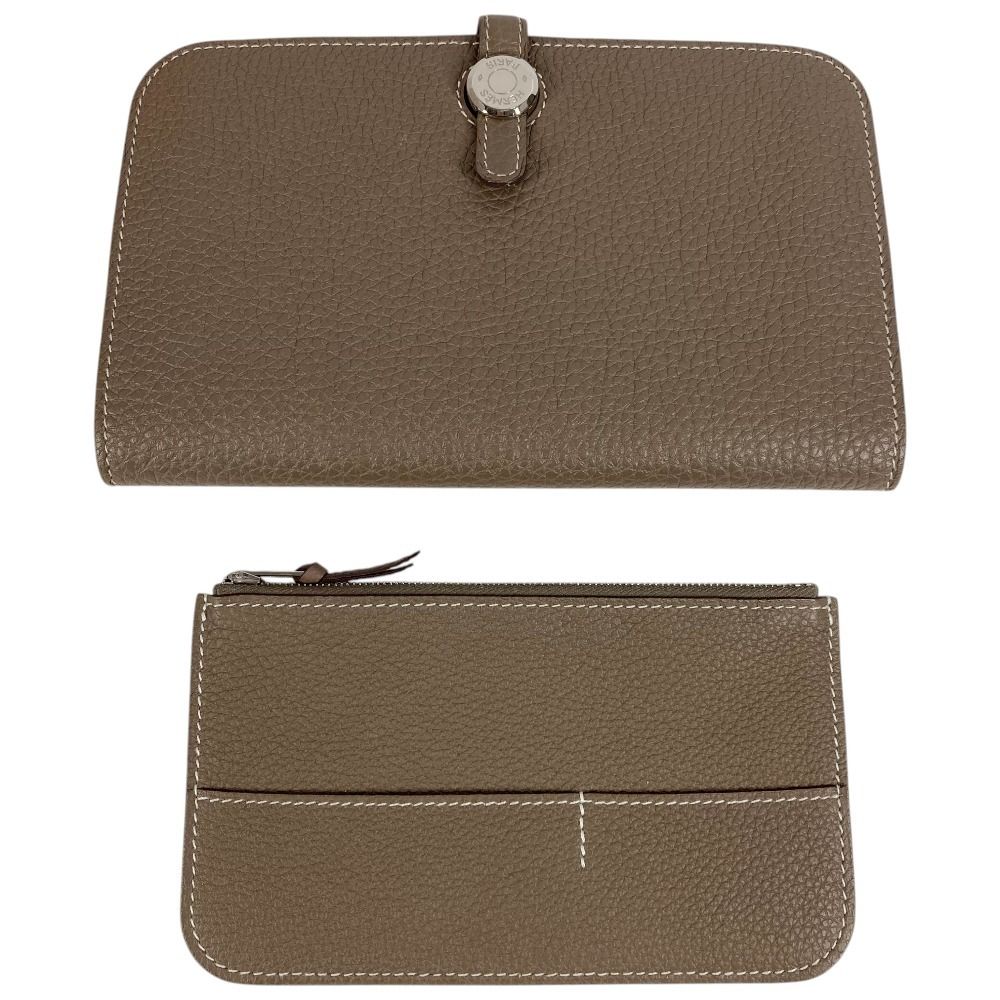 Hermes Wallet Dogon Duo GM Togo Etoupe Gray