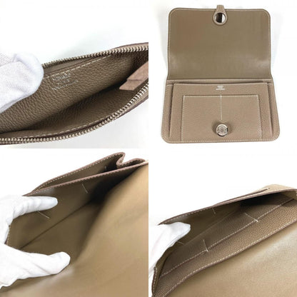 Hermes Wallet Dogon Duo GM Togo Etoupe Gray — view 8