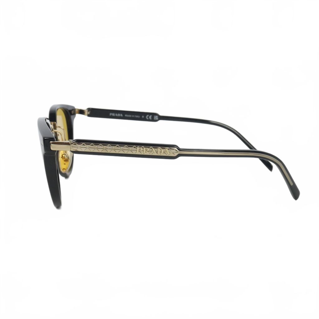 Prada Sunglasses Eyewear Frame Color Lens Spr 49 Black Gold — view 2