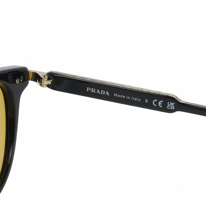 Prada Sunglasses Eyewear Frame Color Lens Spr 49 Black Gold — view 4