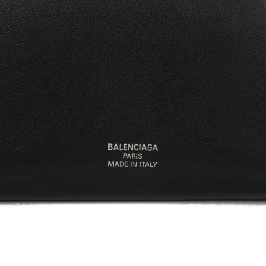 Balenciaga Bifold Wallet Zip Around Leather Compact Black — view 3