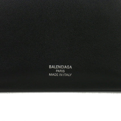 Balenciaga Bifold Wallet Zip Around Leather Compact Black — view 3