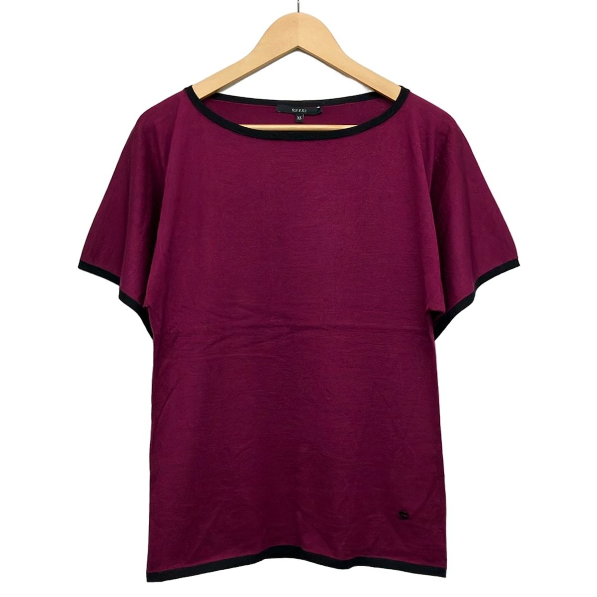 Gucci Short Sleeve Sweater XS Purple Black