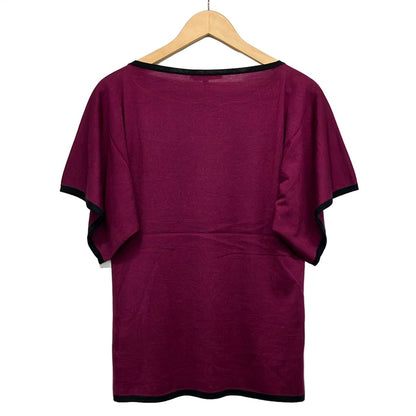 Gucci Short Sleeve Sweater XS Purple Black — view 2