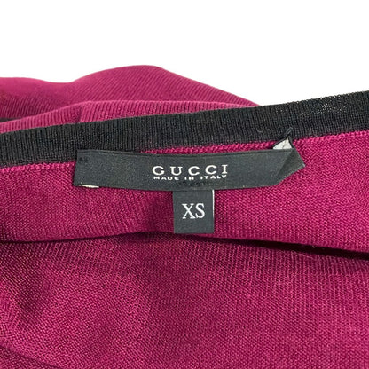 Gucci Short Sleeve Sweater XS Purple Black — view 3