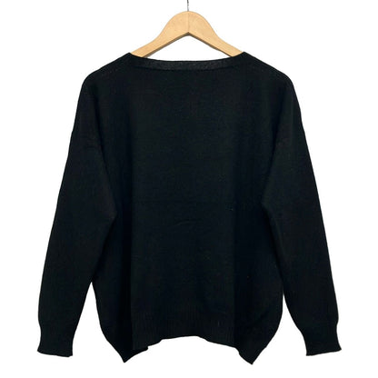 Gucci Long Sleeve Sweater XS Black Cashmere — view 2