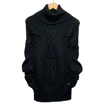Gucci Sweater XS Black Deformed Sleeves Turtleneck Alpaca Blend