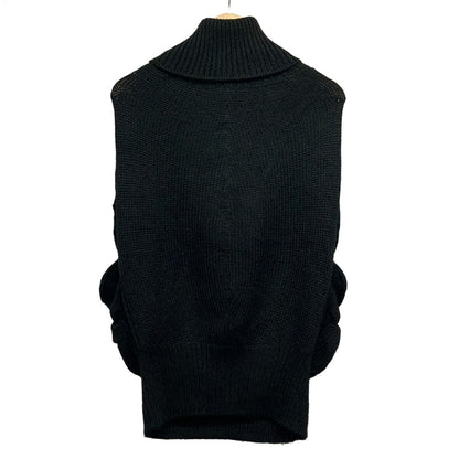 Gucci Sweater XS Black Deformed Sleeves Turtleneck Alpaca Blend — view 2