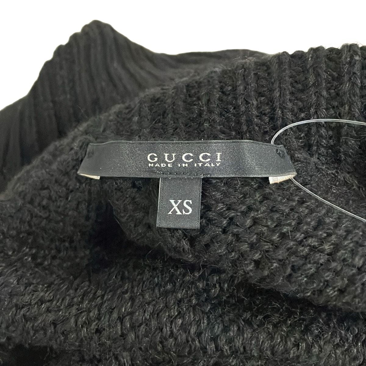 Gucci Sweater XS Black Deformed Sleeves Turtleneck Alpaca Blend — view 3