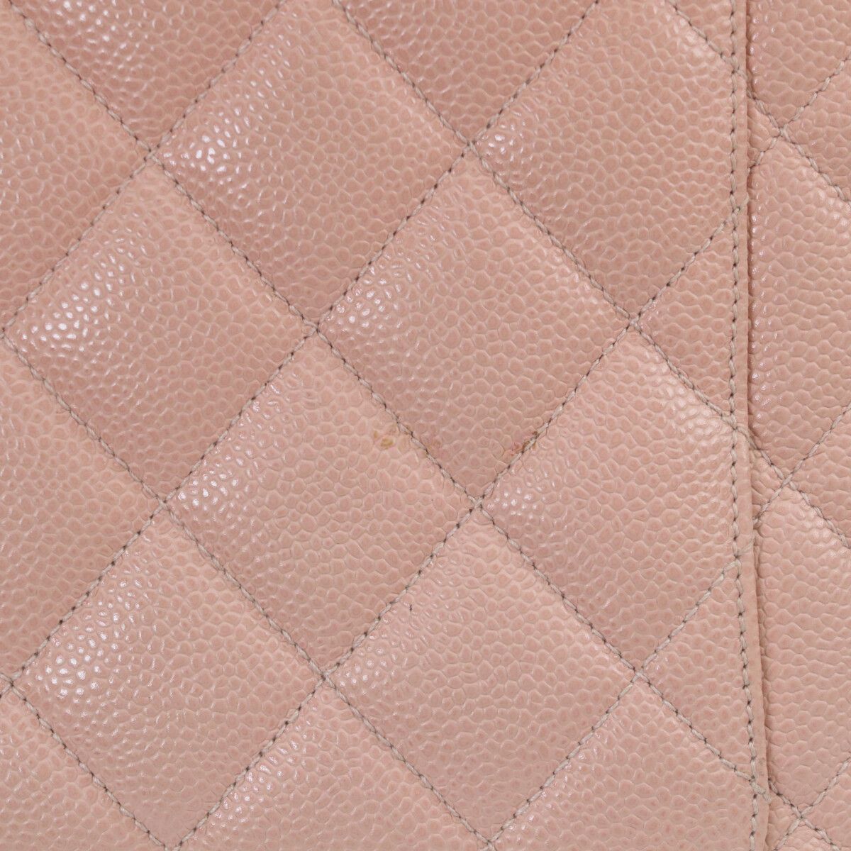 Chanel Pink Caviar Gold Medallion Tote — view 6