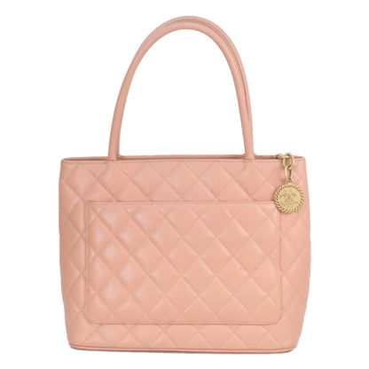 Chanel Pink Caviar Gold Medallion Tote — view 3