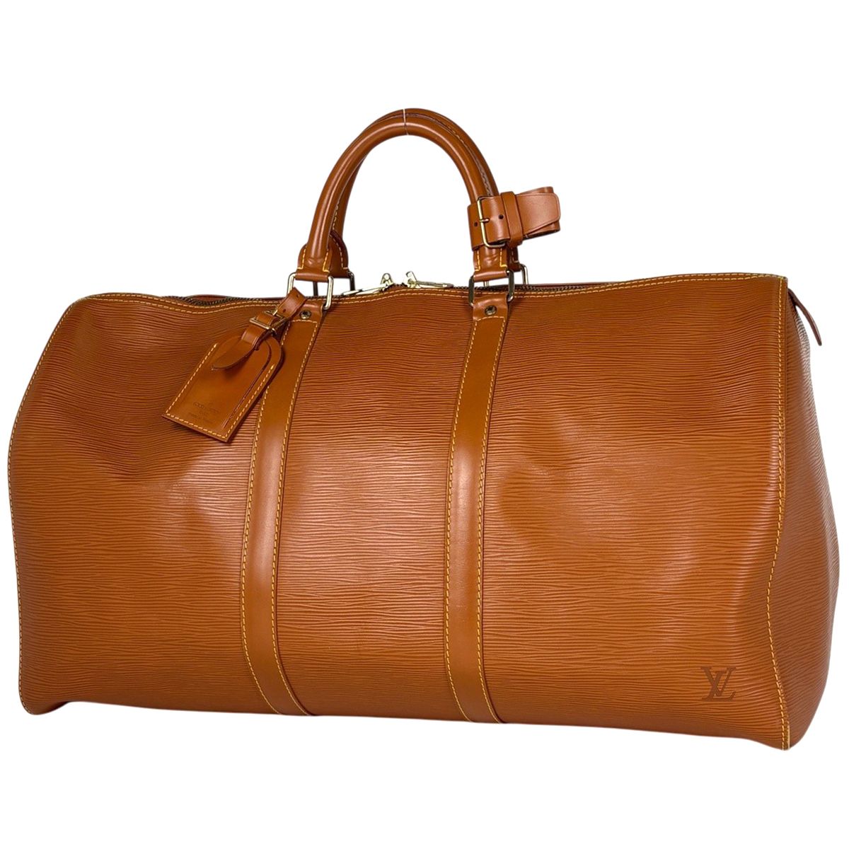 Louis Vuitton Keepall 50 Boston Bag Epi Cipango Gold
