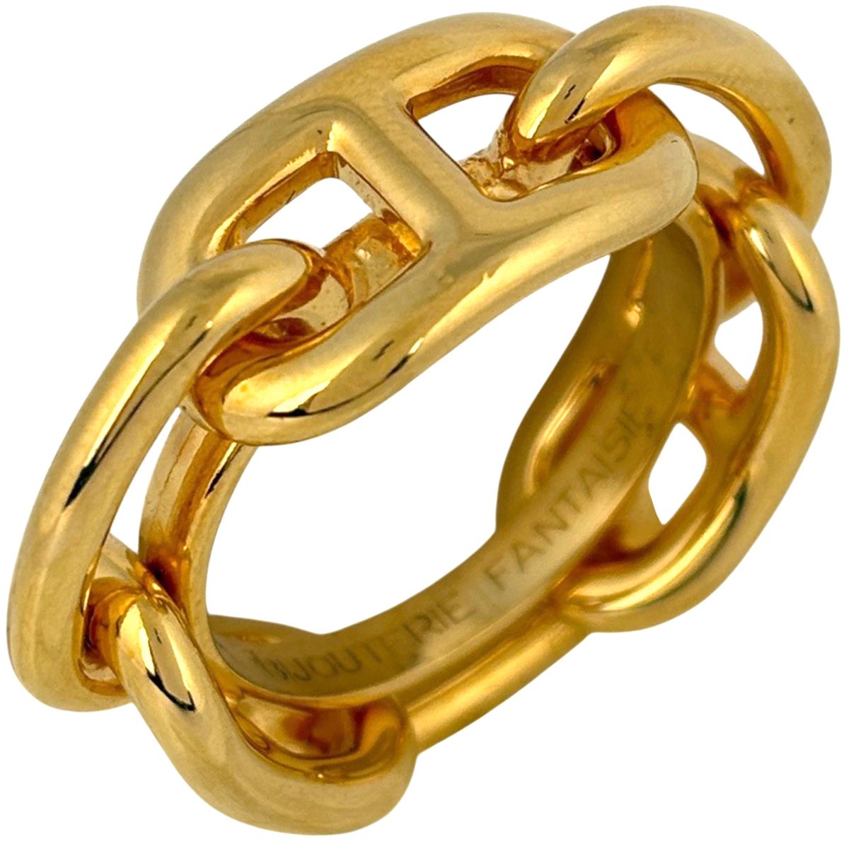 Hermes Legate Chaine D'ancre Scarf Closure Ring Gold Plated
