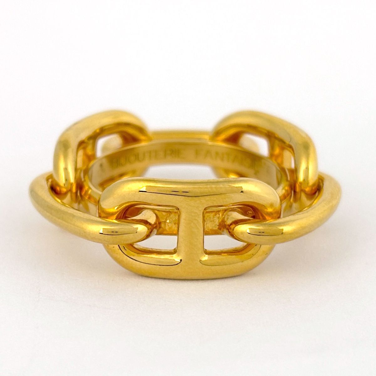 Hermes Legate Chaine D'ancre Scarf Closure Ring Gold Plated — view 2