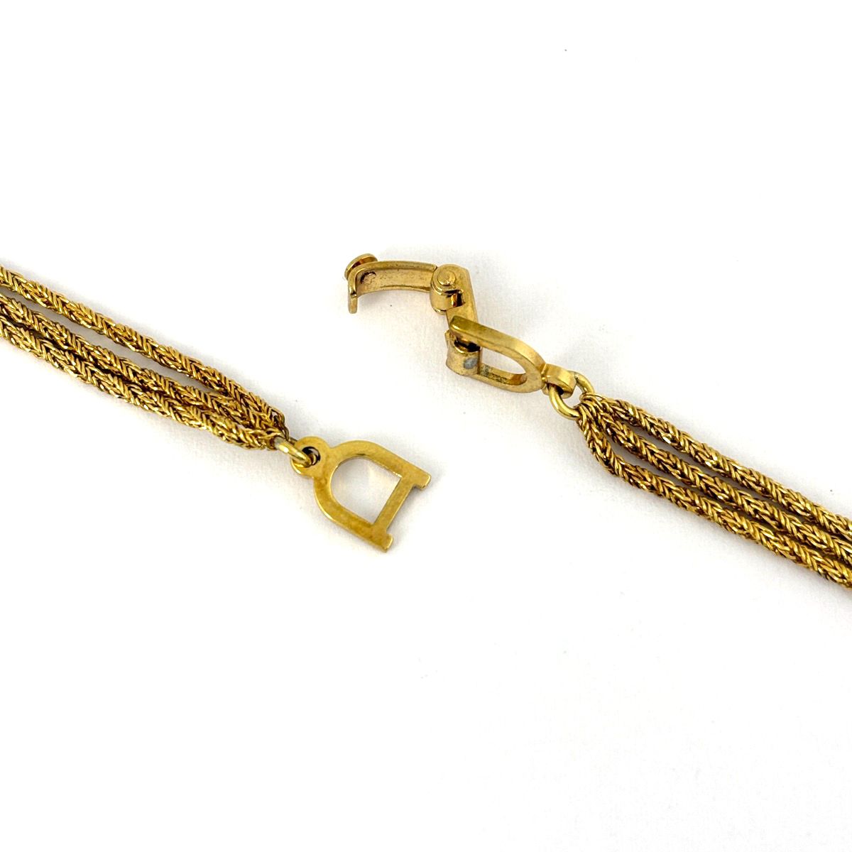 Dior Logo Necklace Fringe Gold Plated — view 3