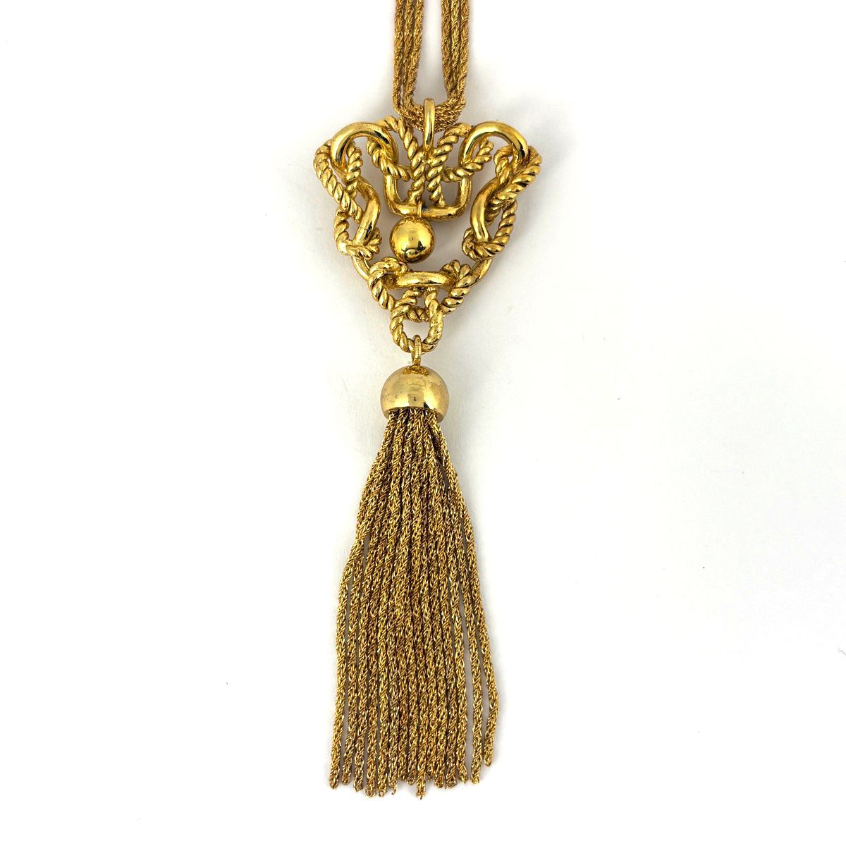 Dior Logo Necklace Fringe Gold Plated — view 2