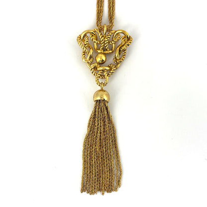 Dior Logo Necklace Fringe Gold Plated — view 2