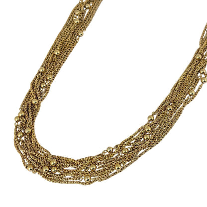Dior 5 Row Necklace Long Gold Plated