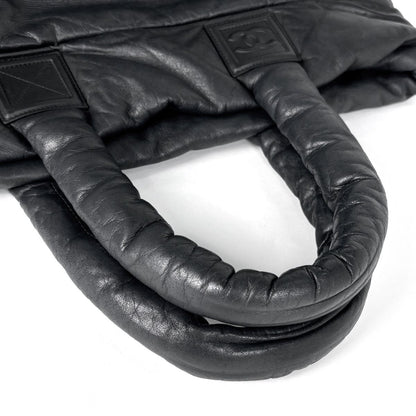 Chanel CC Logo Tote Leather Black — view 7