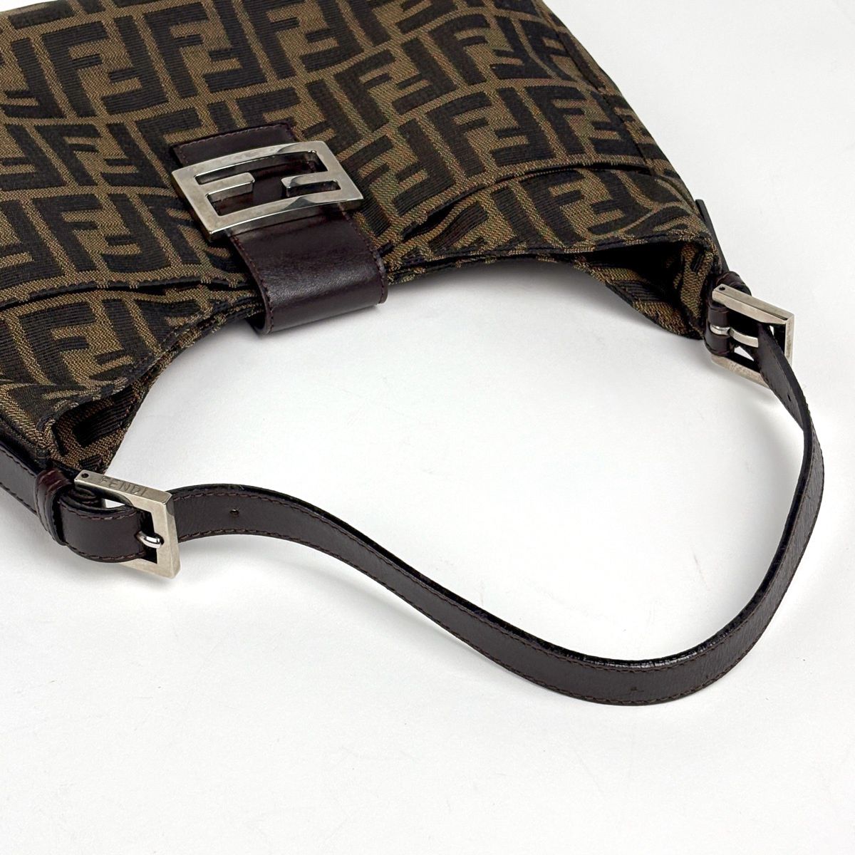 Fendi Zucca Pattern Shoulder Bag Canvas Brown — view 8