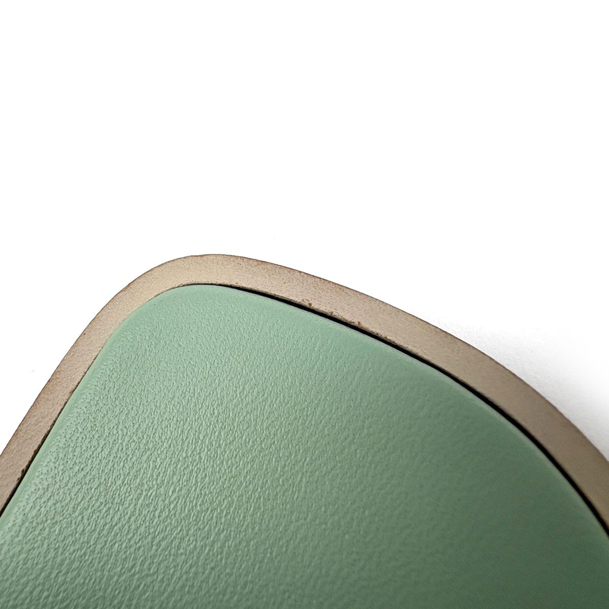 Hermes Oran Flat Sandals Shoes Leather Light Green — view 5