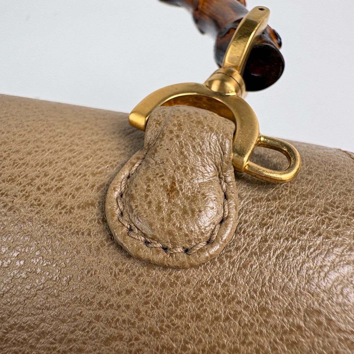 Gucci Bamboo Handbag 2-Way Vintage Leather Beige — view 5