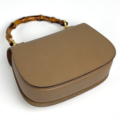 Gucci Bamboo Handbag 2-Way Vintage Leather Beige — view 2