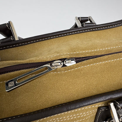 Loewe Amazona 28 Anagram Handbag Suede Brown — view 8