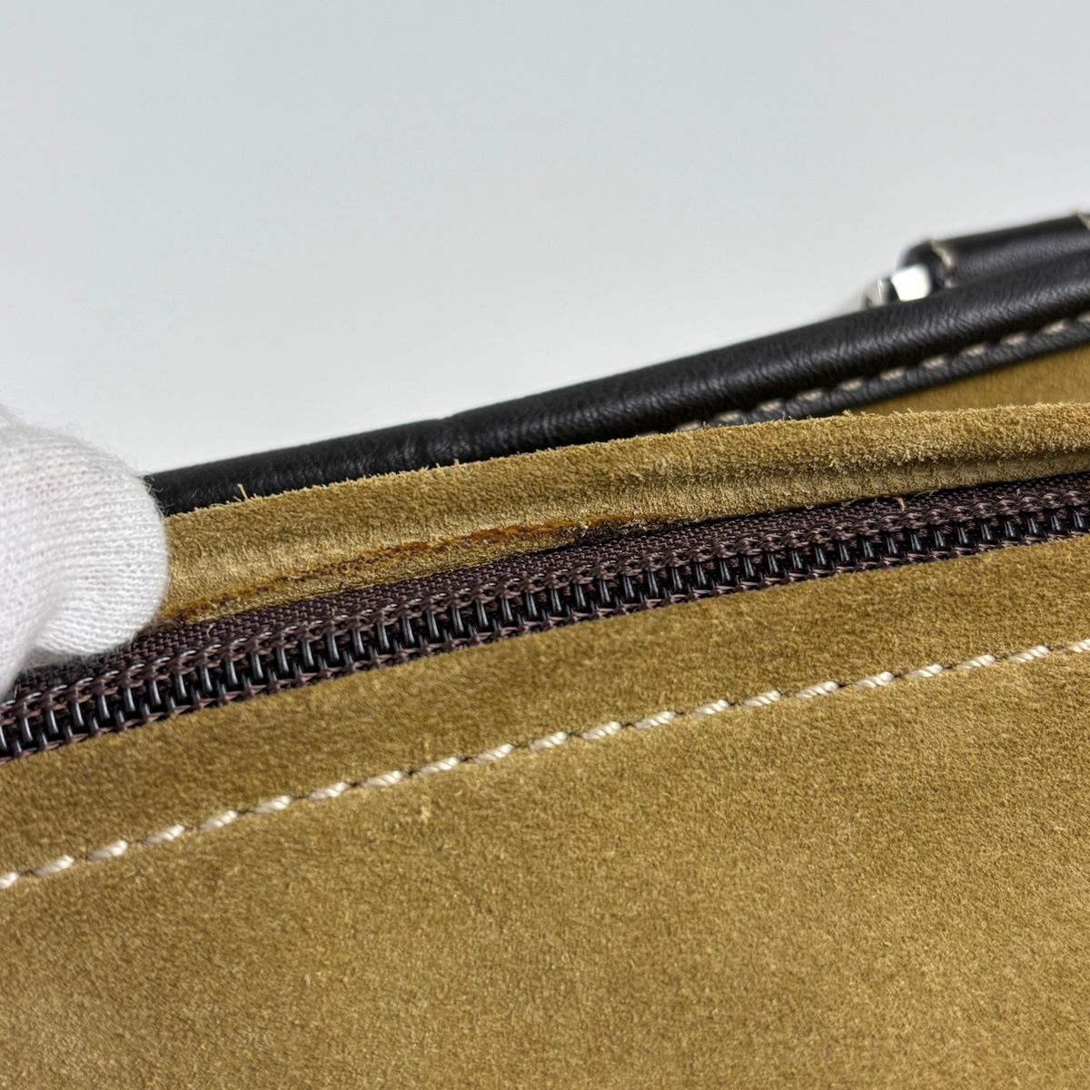 Loewe Amazona 28 Anagram Handbag Suede Brown — view 7