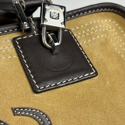 Loewe Amazona 28 Anagram Handbag Suede Brown — view 5