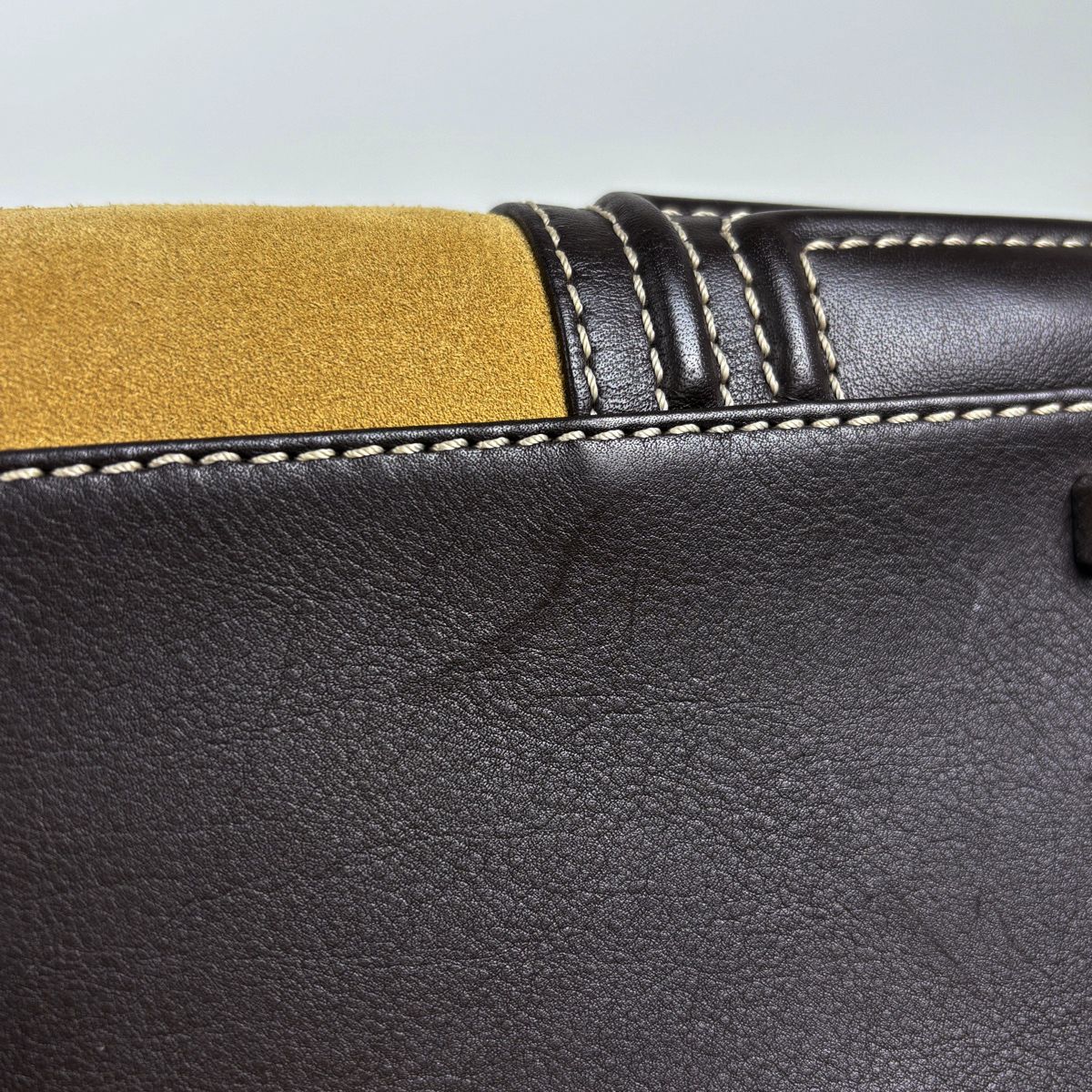 Loewe Amazona 28 Anagram Handbag Suede Brown — view 3