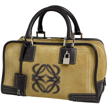 Loewe Amazona 28 Anagram Handbag Suede Brown
