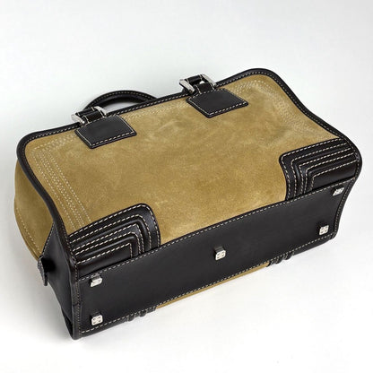 Loewe Amazona 28 Anagram Handbag Suede Brown — view 2