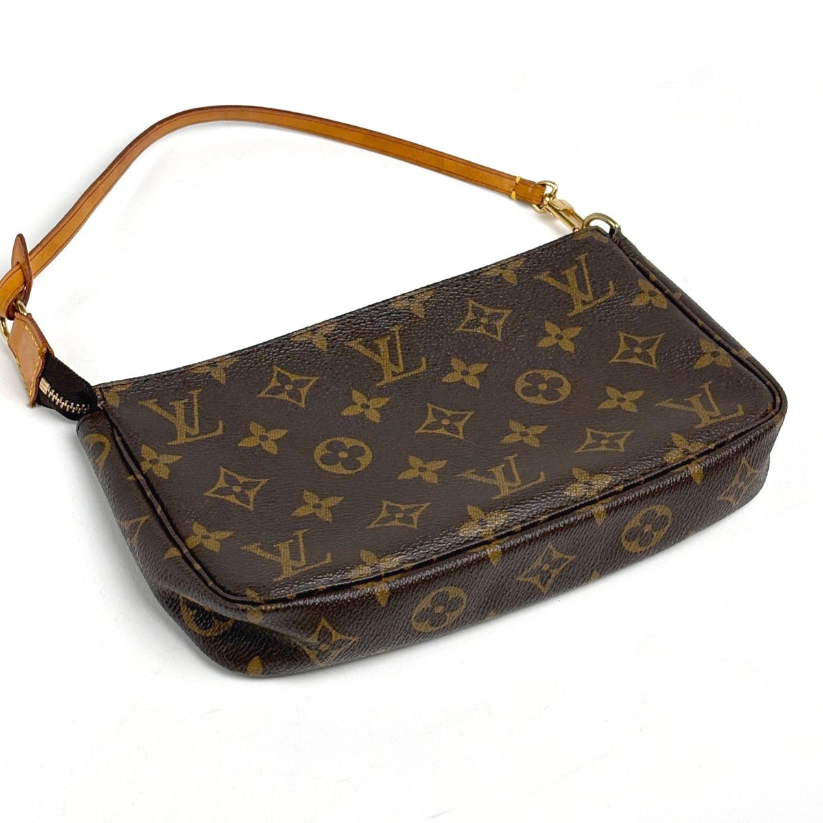 Louis Vuitton Pochette Makeup Cosmetics Pouch Monogram Brown — view 2