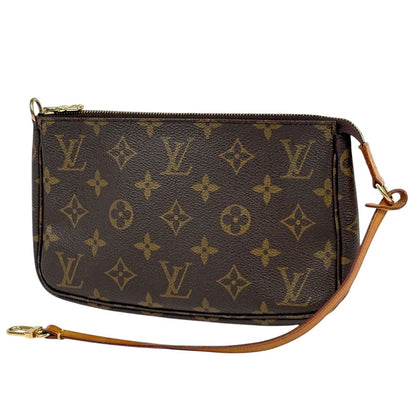 Louis Vuitton Pochette Makeup Cosmetics Pouch Monogram Brown