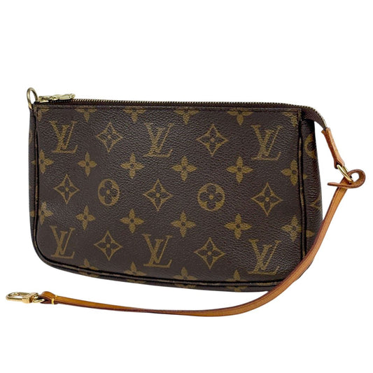 Louis Vuitton Pochette Makeup Cosmetics Pouch Monogram Brown