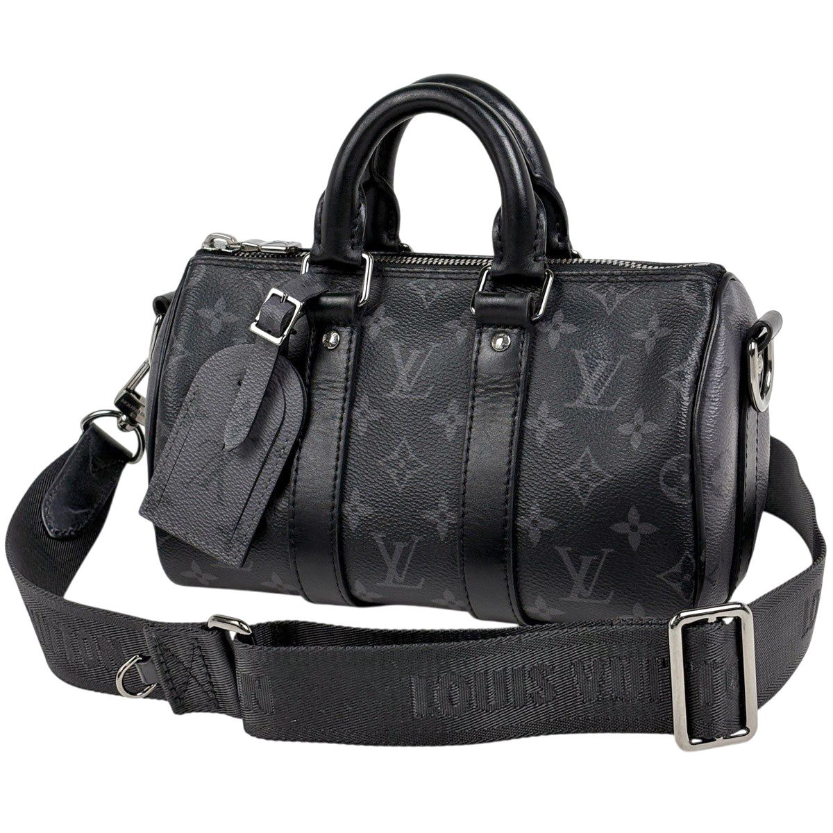 Louis Vuitton Keepall Bandouliere 25 2-Way Monogram Reverse Tote Eclipse Noir
