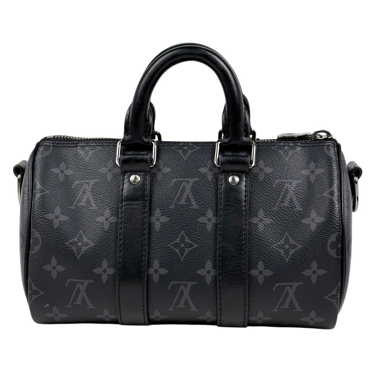 Louis Vuitton Keepall Bandouliere 25 2-Way Monogram Reverse Tote Eclipse Noir — view 3